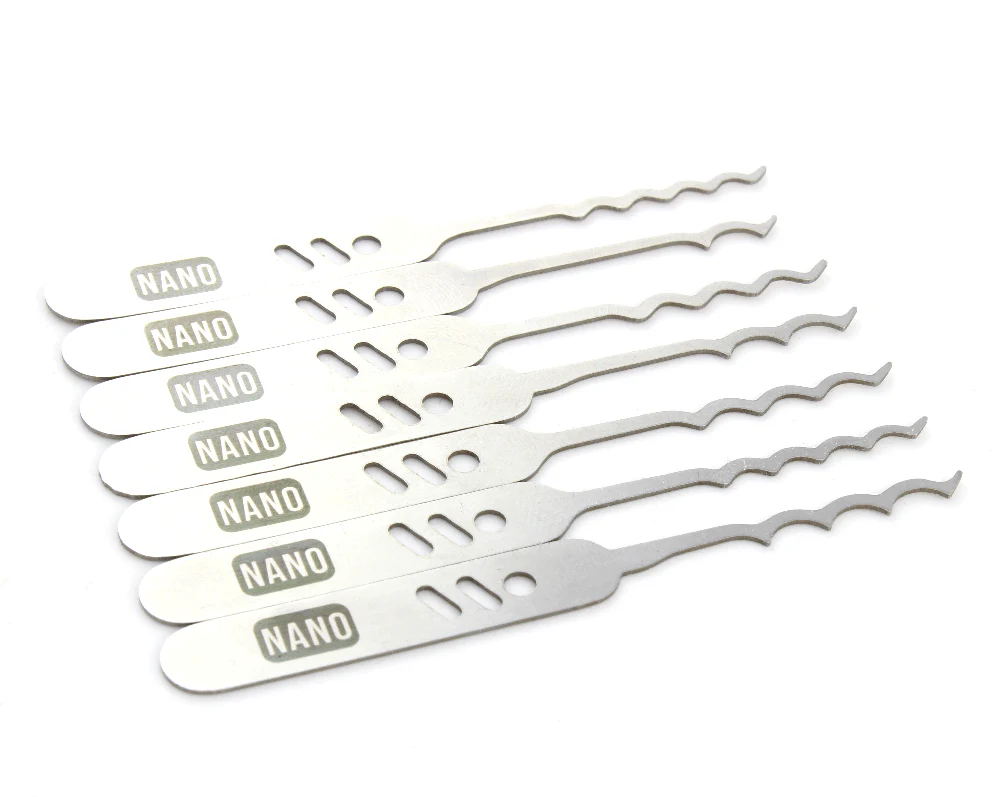 Dangerfield Nano SLIMLINE Covert Lock Pick Rake set - 0.6mm + Leather wallet - Image 6